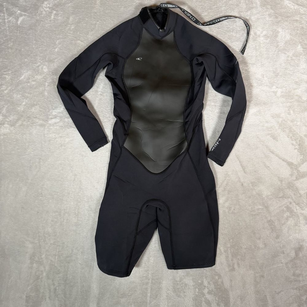 O'Neill Bahia Womens Size 6 Black Long Sleeve Shorty Springsuit Wetsuit 4857